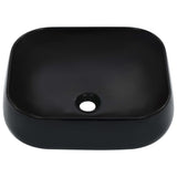 Vidaxl Washbasin 44.5x39.5x14.5 cm Noir en céramique