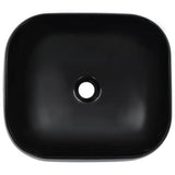 Vidaxl Washbasin 44.5x39.5x14.5 cm Noir en céramique