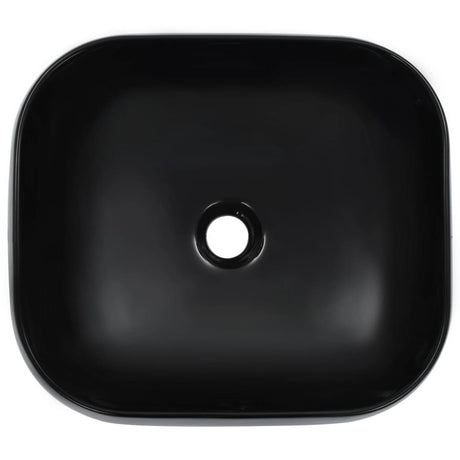 Vidaxl Washbasin 44.5x39.5x14.5 cm Noir en céramique