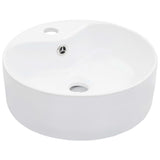 Vidaxl Washbasin z lądowaniem 36x13 cm ceramiczna biała