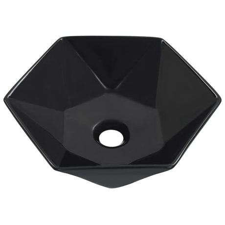 Vidaxl Washbasin 41x36.5x12 cm Black en céramique
