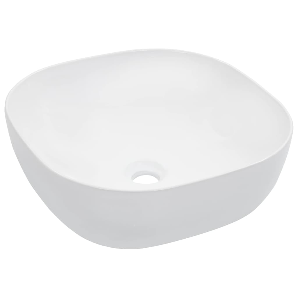 Vidaxl Washbasin 42.5x42.5x14.5 cm ceramiczna biała