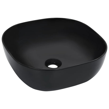 Vidaxl Washbasin 42.5x42.5x14,5 cm Black en céramique