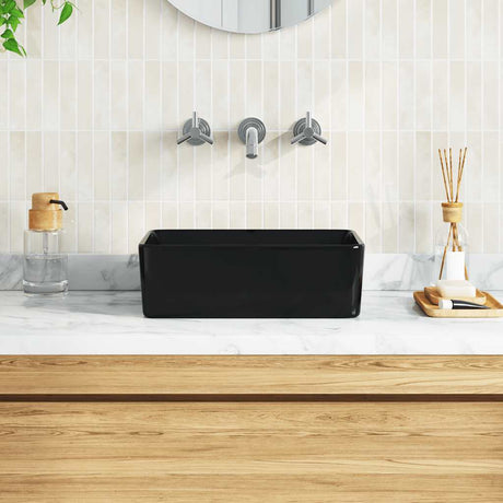 Vidaxl Washbasin 40x30x13 cm en céramique noir