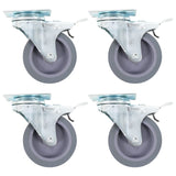 Vidaxx roulettes pivotantes avec double frein 4 pcs 75 mm