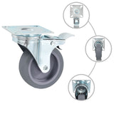 Vidaxx roulettes pivotantes avec double frein 4 pcs 75 mm