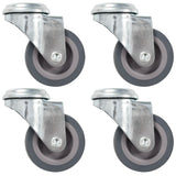 Vidaxl roulettes pivotantes avec trous de boulons 4 pcs 50 mm