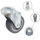 Vidaxl roulettes pivotantes avec trous de boulons 4 pcs 50 mm
