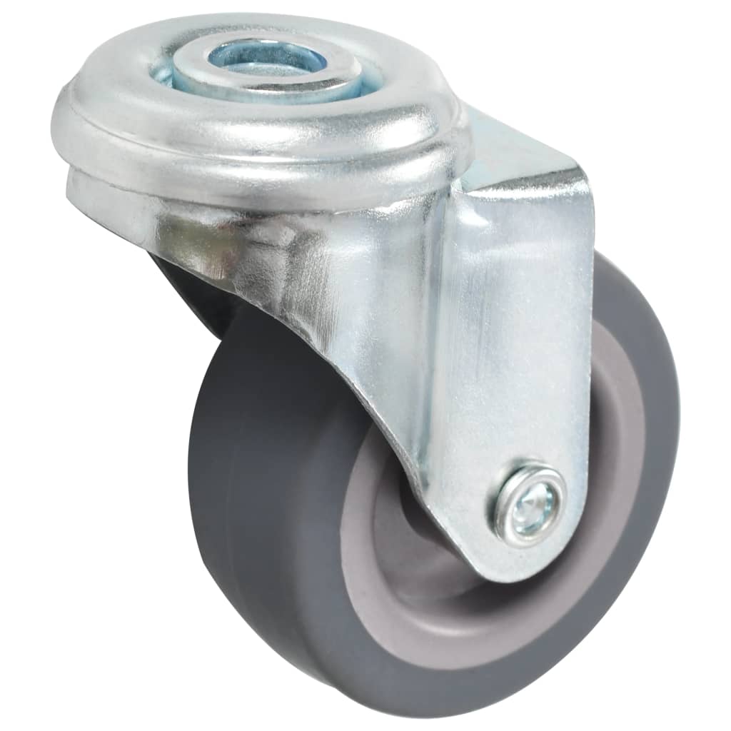 Vidaxl roulettes pivotantes avec trous de boulons 4 pcs 50 mm