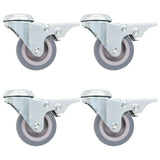Roulettes pivotantes Vidaxl avec trous de boulons et doubles freins 4 pcs 50 mm