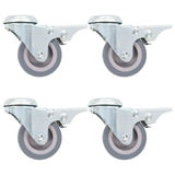 Roues pivotantes Vidaxl avec trous de boulons et freins doubles 4 st 50 mm