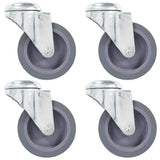 Vidaxl roulettes pivotantes avec trous de boulons 4 pcs 75 mm