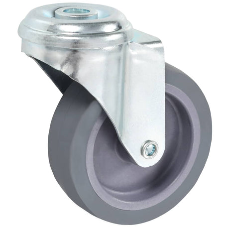 Vidaxl roulettes pivotantes avec trous de boulons 4 pcs 75 mm