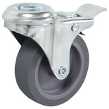 Roulettes pivotantes Vidaxl avec trous de boulons et doubles freins 4 pcs 75 mm