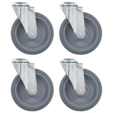 Vidaxl roulettes pivotantes avec trous de boulons 4 pcs 125 mm