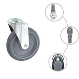 Vidaxl roulettes pivotantes avec trous de boulons 4 pcs 125 mm