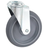 Vidaxl roulettes pivotantes avec trous de boulons 4 pcs 125 mm