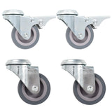 Vidaxl roulettes pivotantes avec trous de boulons 4 pcs 50 mm