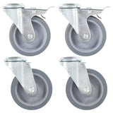 Vidaxl roulettes pivotantes avec trous de boulons 4 pcs 100 mm