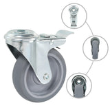 Vidaxl roulettes pivotantes avec trous de boulons 4 pcs 100 mm