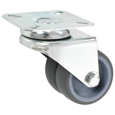 Vidaxl roulettes doubles pivotantes 4 pcs 50 mm