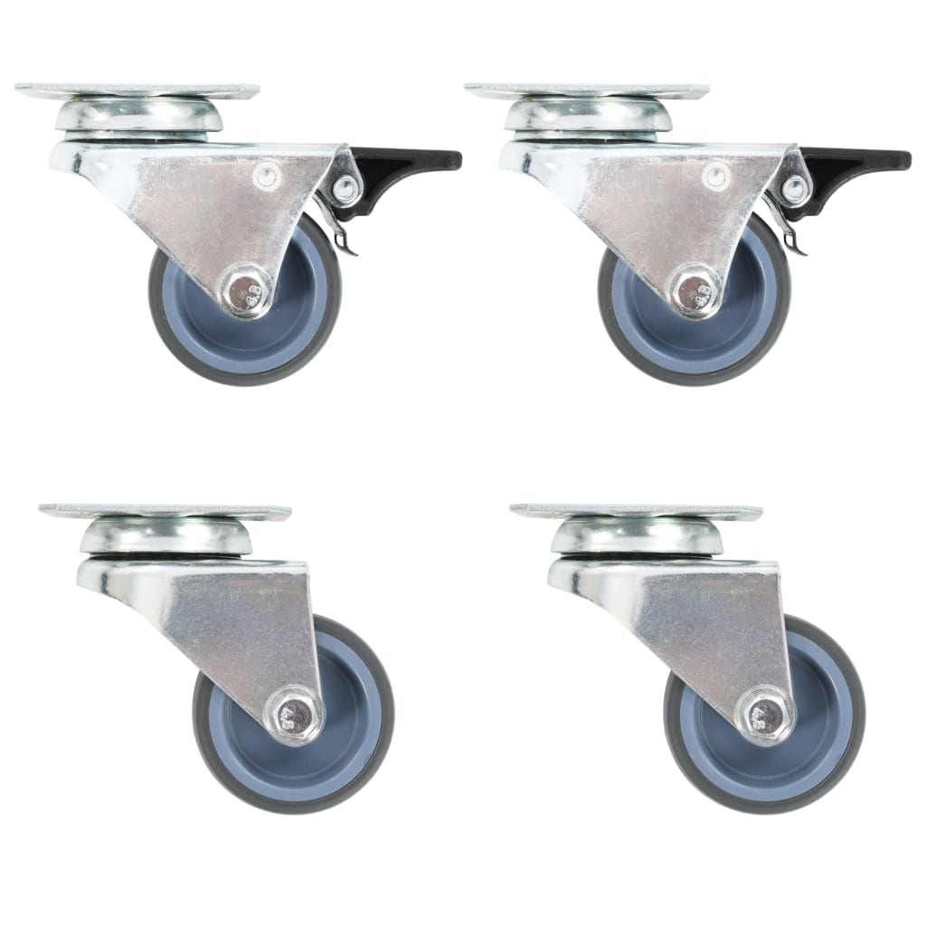 Vidaxl roulettes doubles pivotantes 4 pcs 50 mm