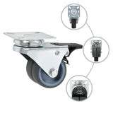 Vidaxl roulettes doubles pivotantes 4 pcs 50 mm