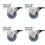 Vidaxl roulettes doubles pivotantes avec double freins 4 pcs 50 mm