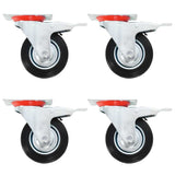 Vidaxx roulettes pivotantes avec double frein 4 pcs 100 mm