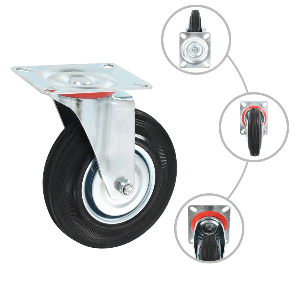 Vidaxx roulettes pivotantes 4 pièces 125 mm