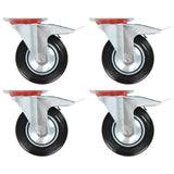 Vidaxx roulettes pivotantes avec double frein 4 pcs 160 mm