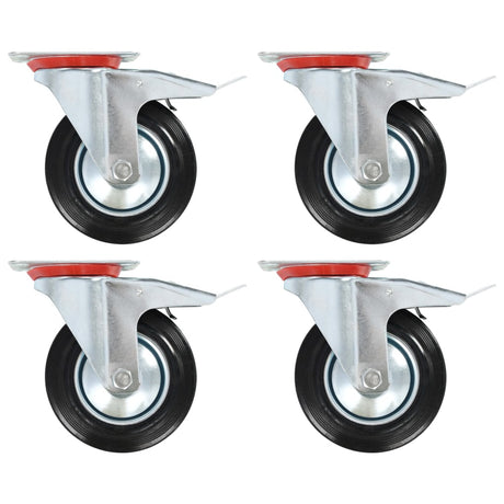 Vidaxx roulettes pivotantes avec double frein 4 pcs 160 mm