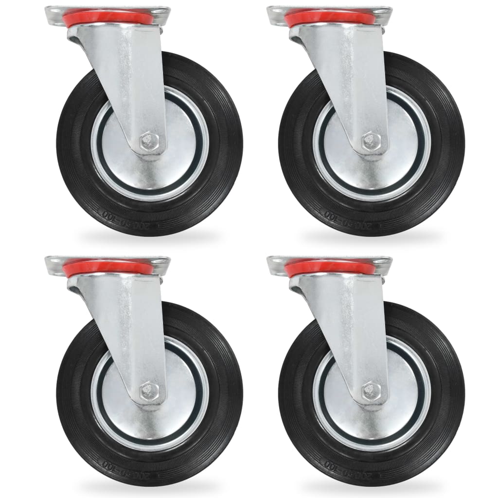 Vidaxx roulettes pivotantes 4 pièces 200 mm