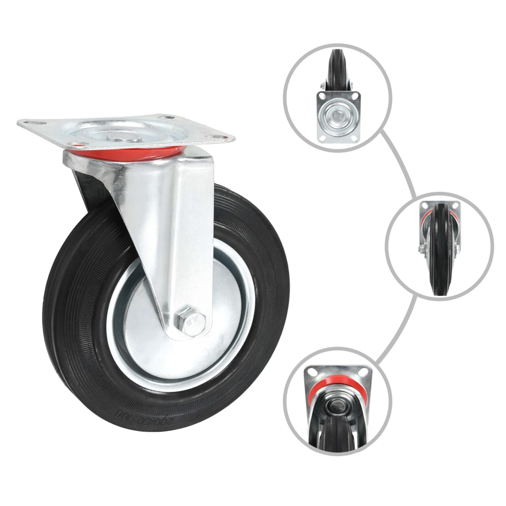 Vidaxx roulettes pivotantes 4 pièces 200 mm
