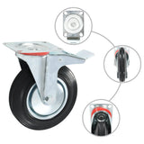 Vidaxx roulettes pivotantes avec double frein 4 pcs 200 mm