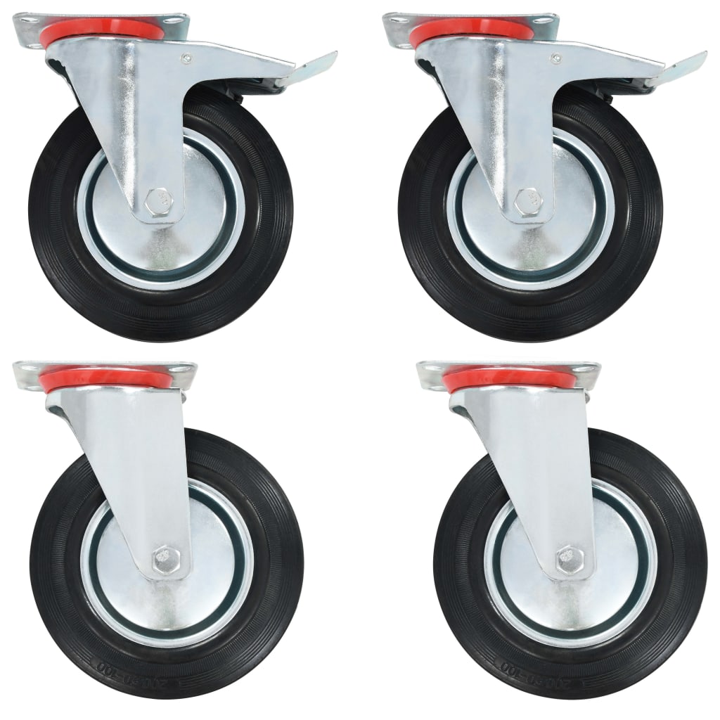 Vidaxx roulettes pivotantes 4 pièces 200 mm