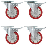 Vidaxx roulettes pivotantes avec double frein 4 pcs 100 mm