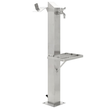 Vidaxl Garden Water Colmn Square 95 cm en acier inoxydable