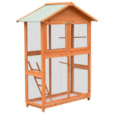 Vidaxl Vogelkooi 125.5x59.5x164 cm Pine solide et bois de pin