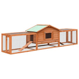 Vidaxl Rabbit Hutch 310x70x87 cm Pine solide et bois de pin
