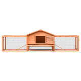 Vidaxl Rabbit Hutch 310x70x87 cm Pine solide et bois de pin