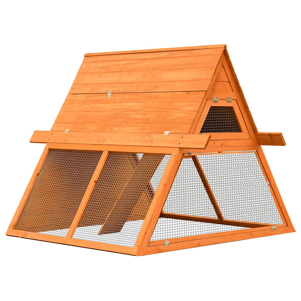 Vidaxl konijnenhok 152x128x108 cm massief grenen- en vurenhout