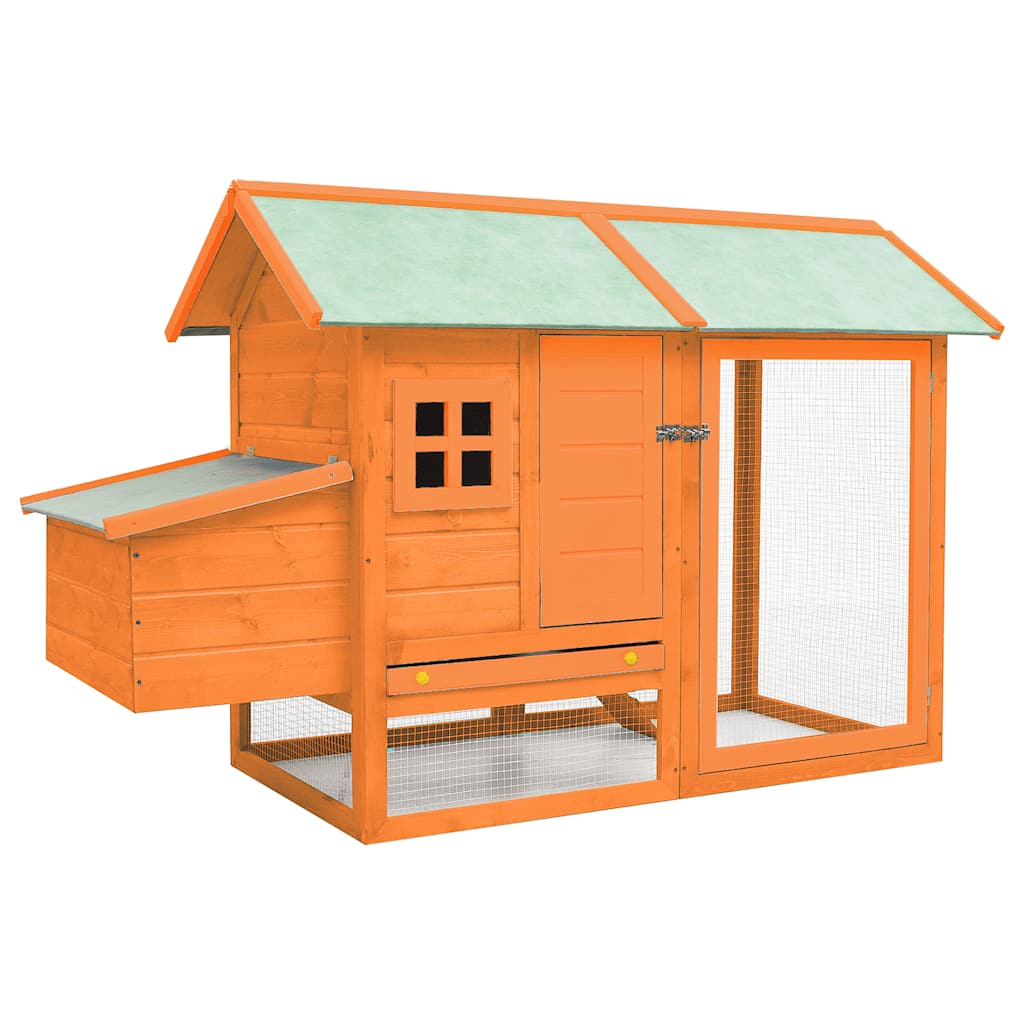 Vidaxl Chicken Coop 170x81x110 cm Pine solide et bois de pin