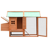 Vidaxl Chicken Coop 170x81x110 cm Legno di pino in pino solido