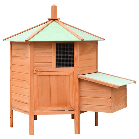 Vidaxl Poulet Coop 126x117x125 cm Pine solide et bois de pin