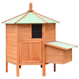 Vidaxl Chicken Coop 126x117x125 cm Legno di pino in pino solido