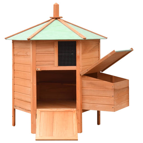 Vidaxl Poulet Coop 126x117x125 cm Pine solide et bois de pin