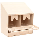 Vidaxl chicken shelter 2 compartments 63x40x65 cm solid pine