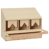 Vidaxl chicken shelter 3 compartments 72x33x54 cm solid pine