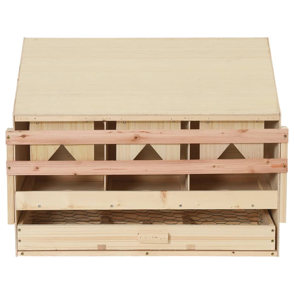 Vidaxl chicken shelter 3 compartments 72x33x54 cm solid pine